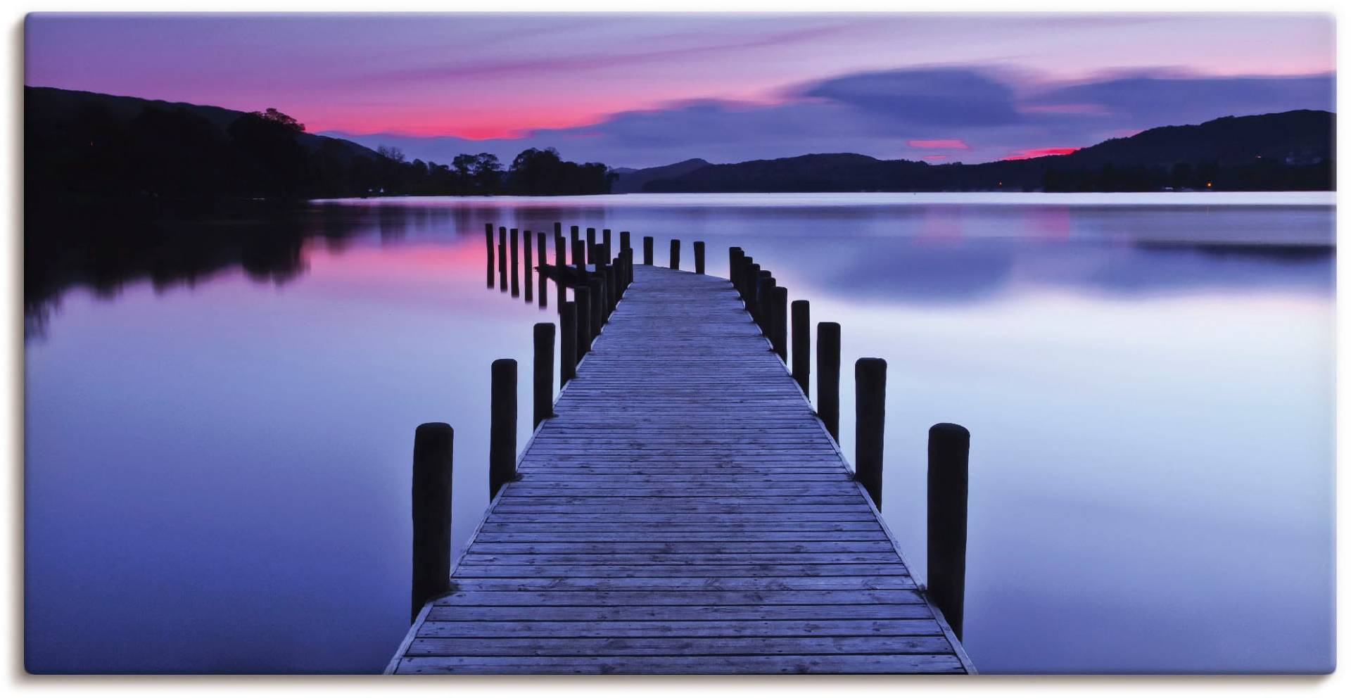 Artland Wandbild »Panorama Steg Coniston Water«, Seebilder, (1 St.), als Leinwandbild, Poster, Wandaufkleber in verschied. Grössen von Artland