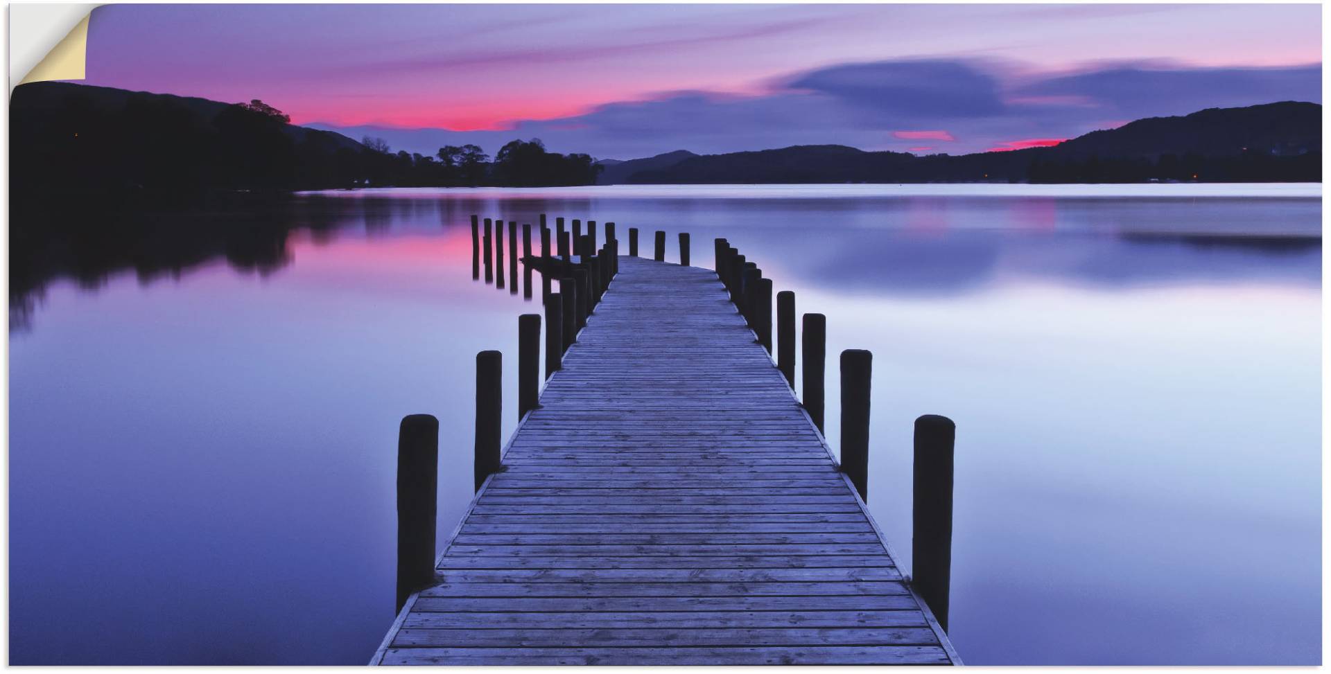 Artland Wandbild »Panorama Steg Coniston Water«, Seebilder, (1 St.), als Leinwandbild, Poster, Wandaufkleber in verschied. Grössen von Artland