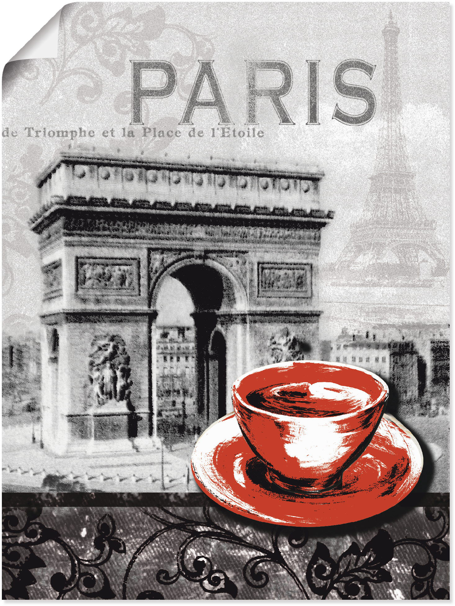 Artland Wandbild »Paris - Café au Lait - Milchkaffee«, Gebäude, (1 St.), als Alubild, Outdoorbild, Leinwandbild, Poster, Wandaufkleber Artland Wandbild »Paris - Café au Lait - Milchkaffee«, Gebäude, (1 St.), als Alubild, Outdoorbild, Leinwandbild, Poster, Wandaufkleber von Artland