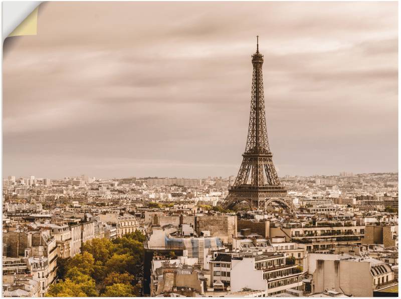 Artland Wandbild »Paris Eiffelturm I«, Frankreich, (1 St.) von Artland