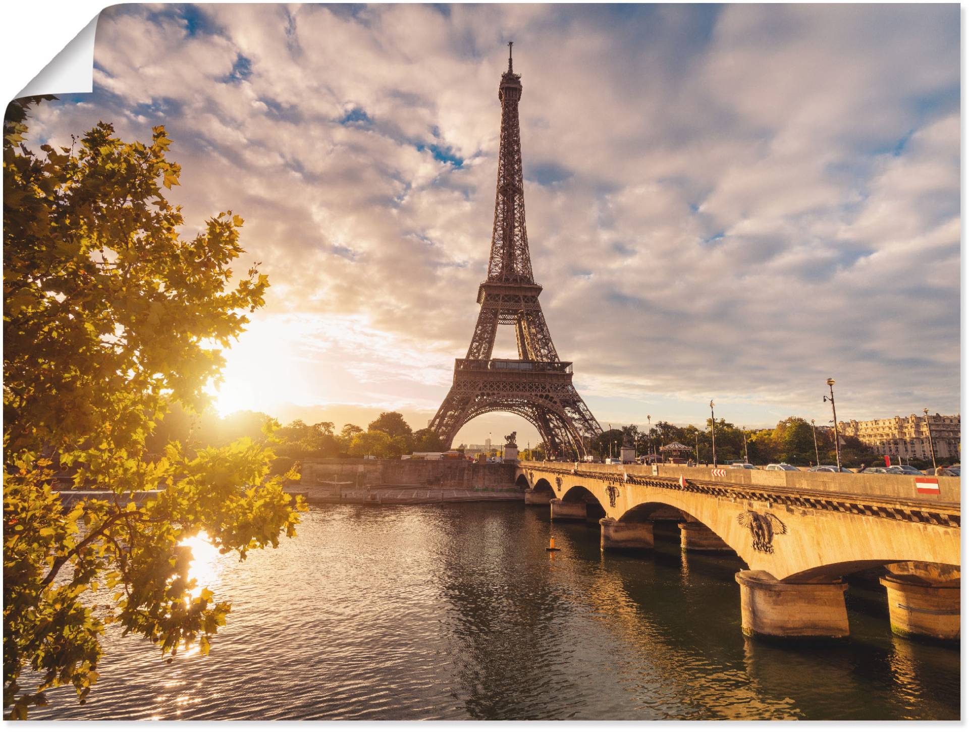 Artland Wandbild »Paris Eiffelturm II«, Gebäude, (1 St.) von Artland