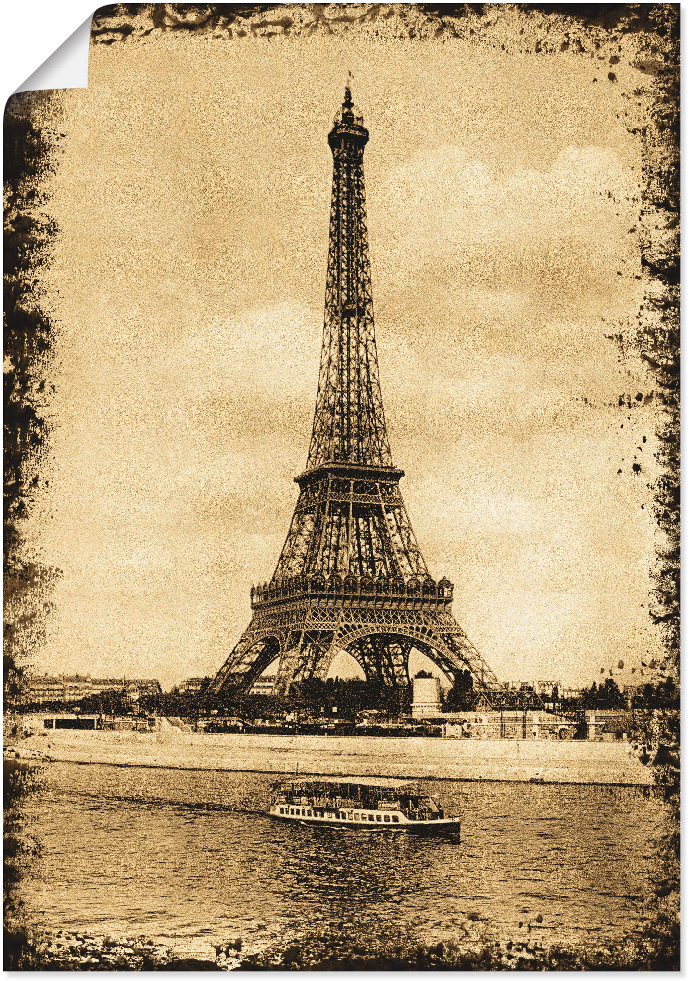 Artland Poster »Paris - Eiffelturm Vintage«, Gebäude, (1 St.) von Artland