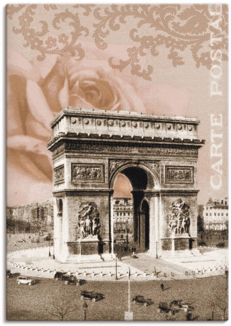 Artland Wandbild »Paris - Triumphbogen«, Gebäude, (1 St.), als Alubild, Leinwandbild, Wandaufkleber oder Poster in versch. Grössen von Artland