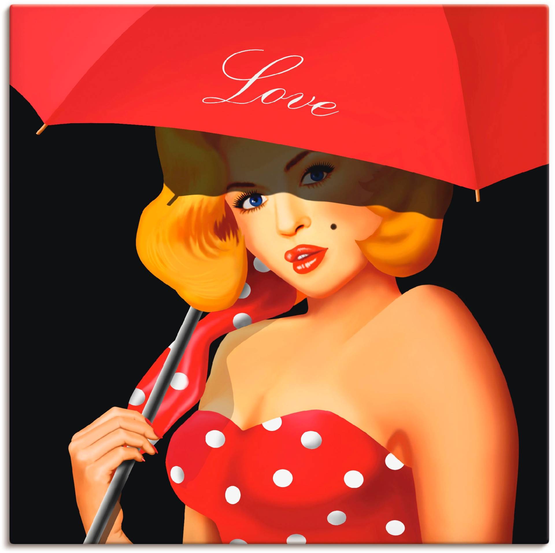 Artland Wandbild »Pin-Up Girl unter rotem Regenschirm«, Frau, (1 St.), als Alubild, Outdoorbild, Leinwandbild in verschied. Grössen Artland Wandbild »Pin-Up Girl unter rotem Regenschirm«, Frau, (1 St.), als Alubild, Outdoorbild, Leinwandbild in verschied. Grössen von Artland