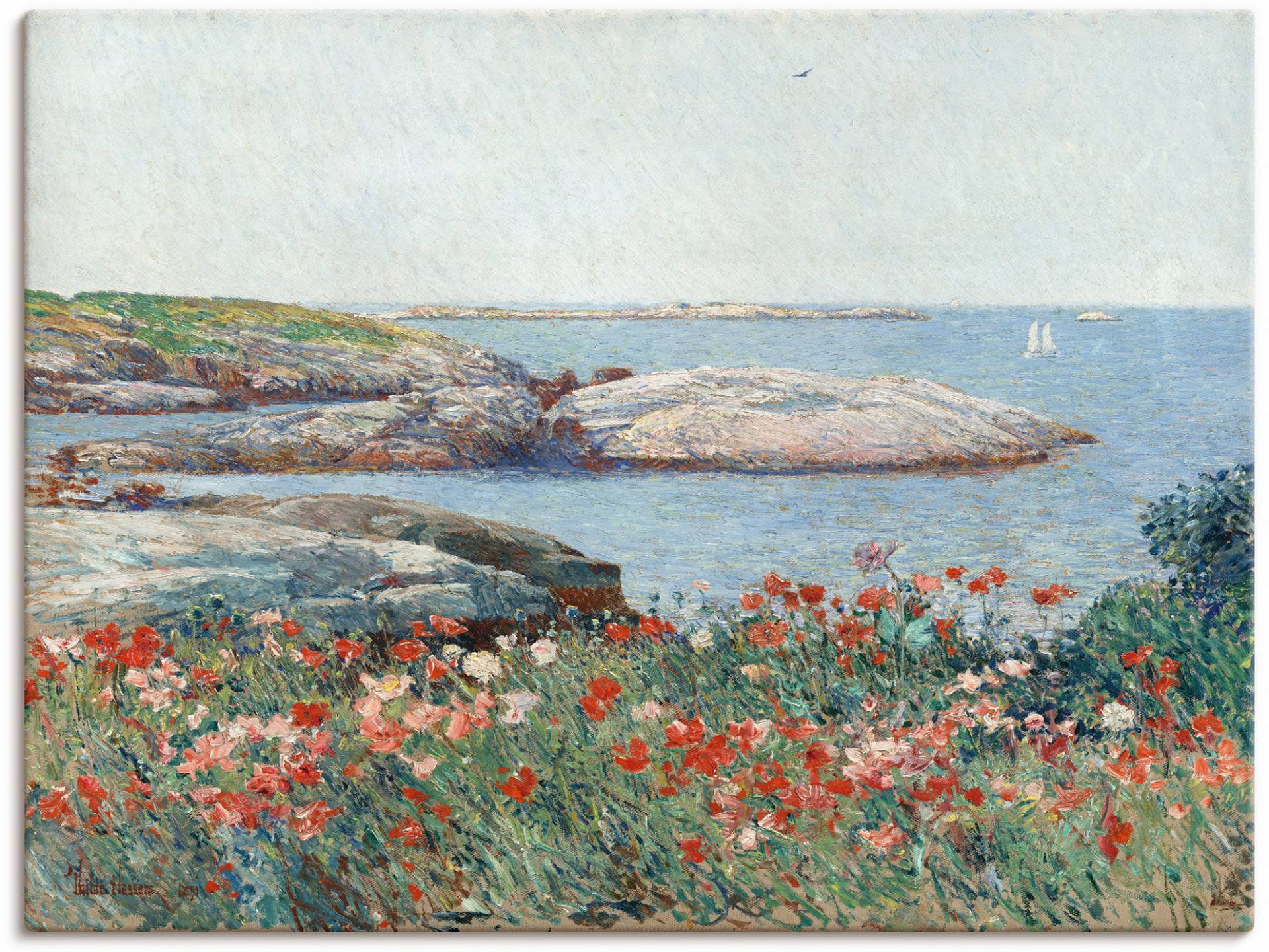 Artland Leinwandbild »Poppy, Isles of Shoals. 1891«, Meer Bilder, (1 St.), auf Keilrahmen gespannt von Artland