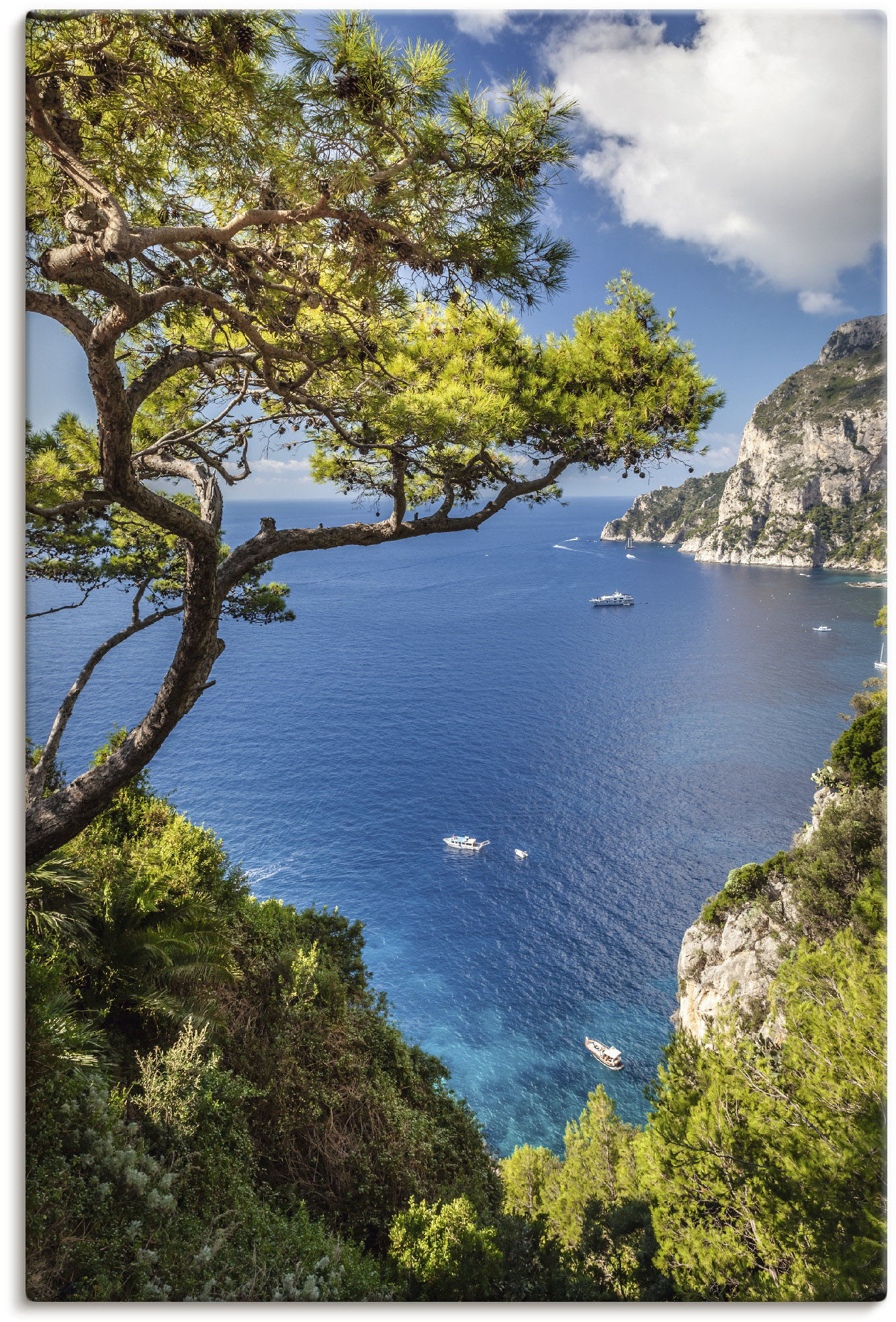 Artland Wandbild »Punta de Masullo, Insel Capri, Italien«, Meer Bilder, (1 St.), als Alubild, Outdoorbild, Leinwandbild, Poster, Wandaufkleber von Artland
