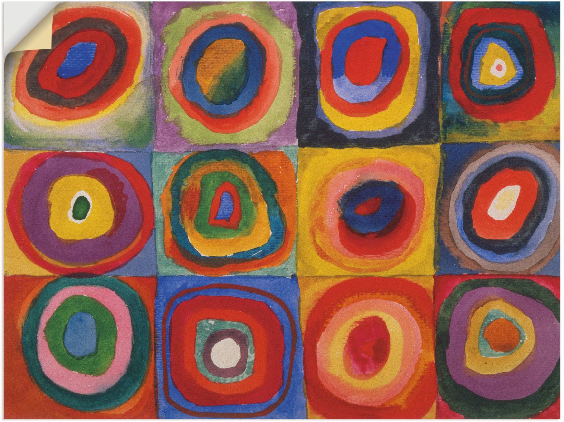 Artland Wandbild »Quadrate und konzentrische Ringe. 1913«, Muster, (1 St.), als Leinwandbild, Poster, Wandaufkleber in verschied. Grössen Artland Wandbild »Quadrate und konzentrische Ringe. 1913«, Muster, (1 St.), als Leinwandbild, Poster, Wandaufkleber in verschied. Grössen von Artland