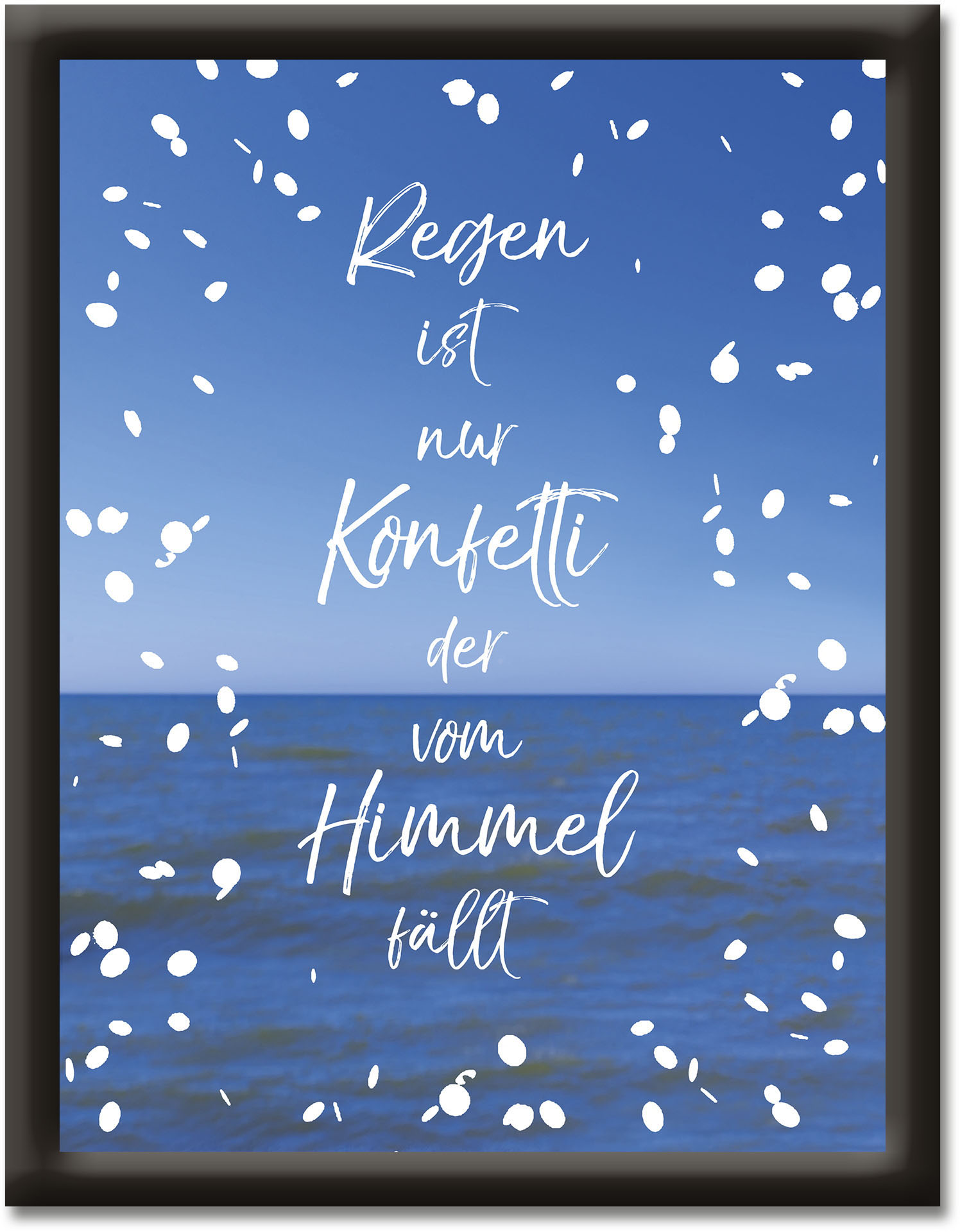 Artland Wandbild »Regen ist nur Konfetti«, Sprüche & Texte, (1 St.) von Artland