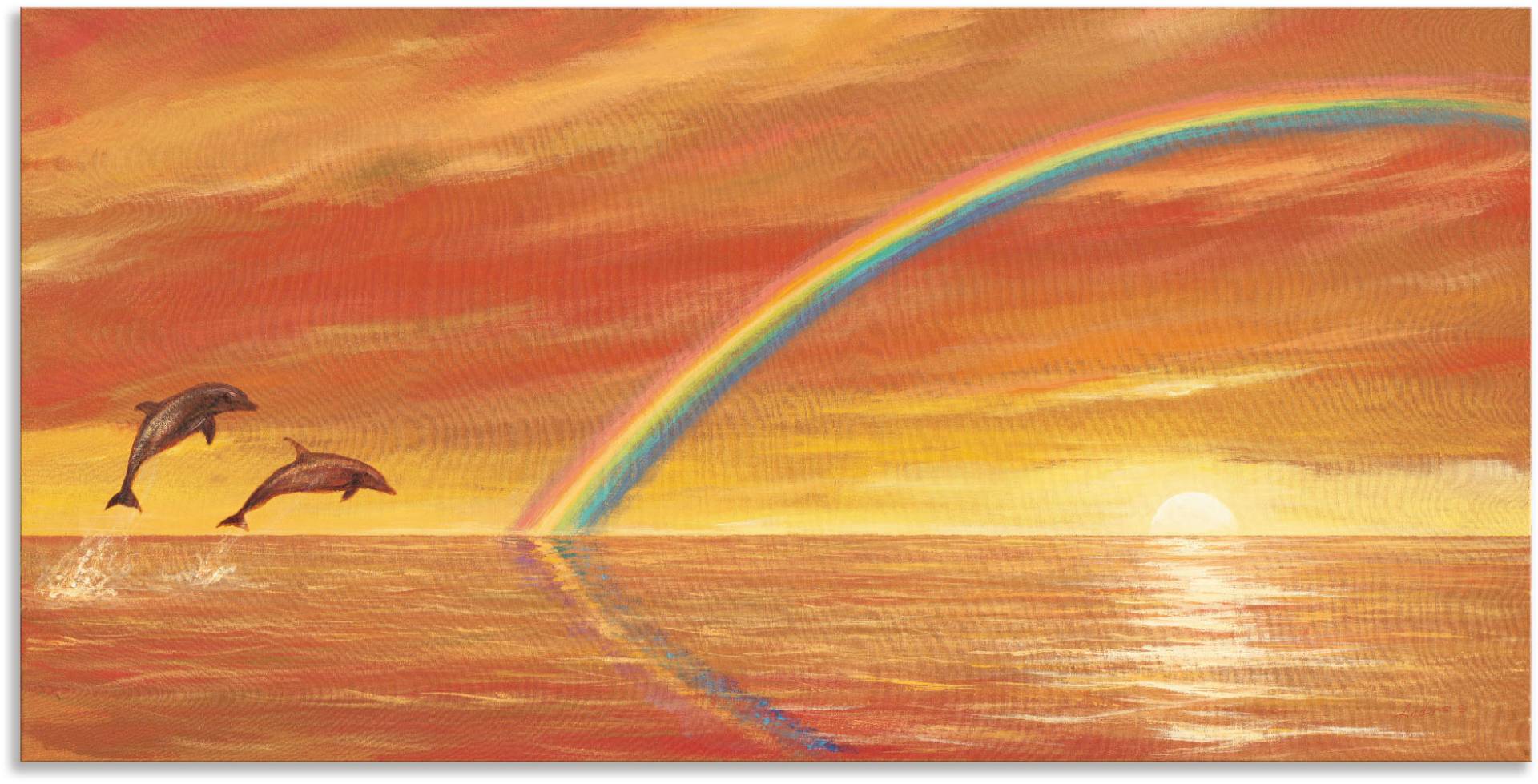 Artland Wandbild »Regenbogen über dem Meer«, Wassertiere, (1 St.) von Artland
