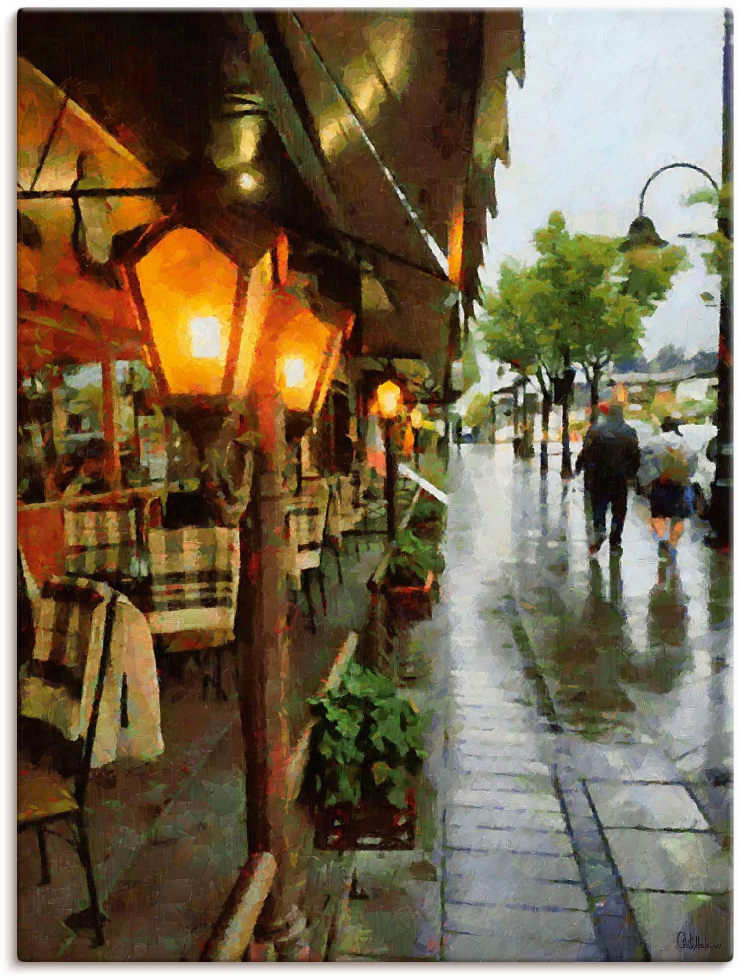 Artland Wandbild »Restaurant Lampen«, Restaurant & Cafés, (1 St.), als Alubild, Outdoorbild, Leinwandbild, Poster in verschied. Grössen von Artland
