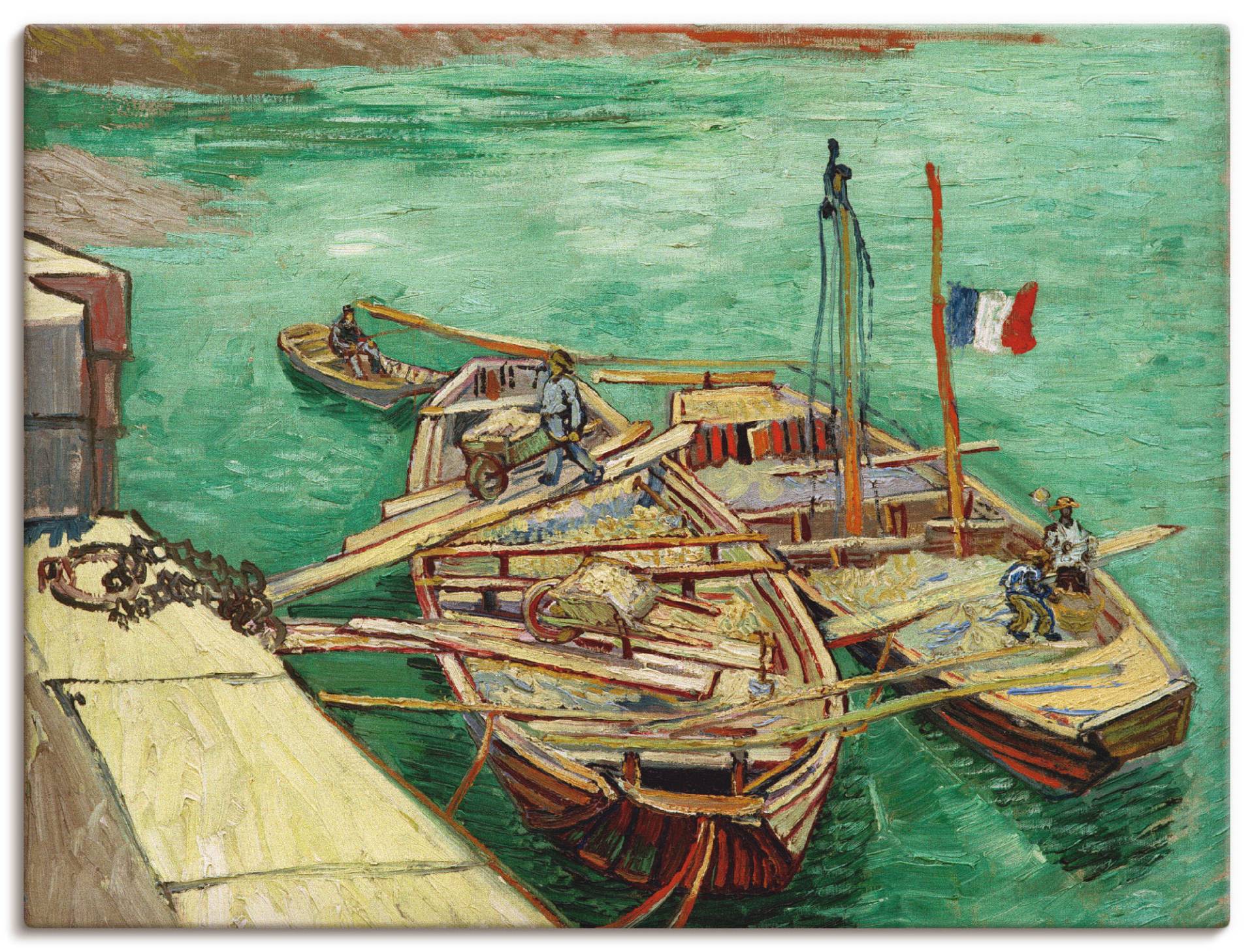 Artland Leinwandbild »Rhonebarken. 1888«, Boote & Schiffe, (1 St.), auf Keilrahmen gespannt von Artland