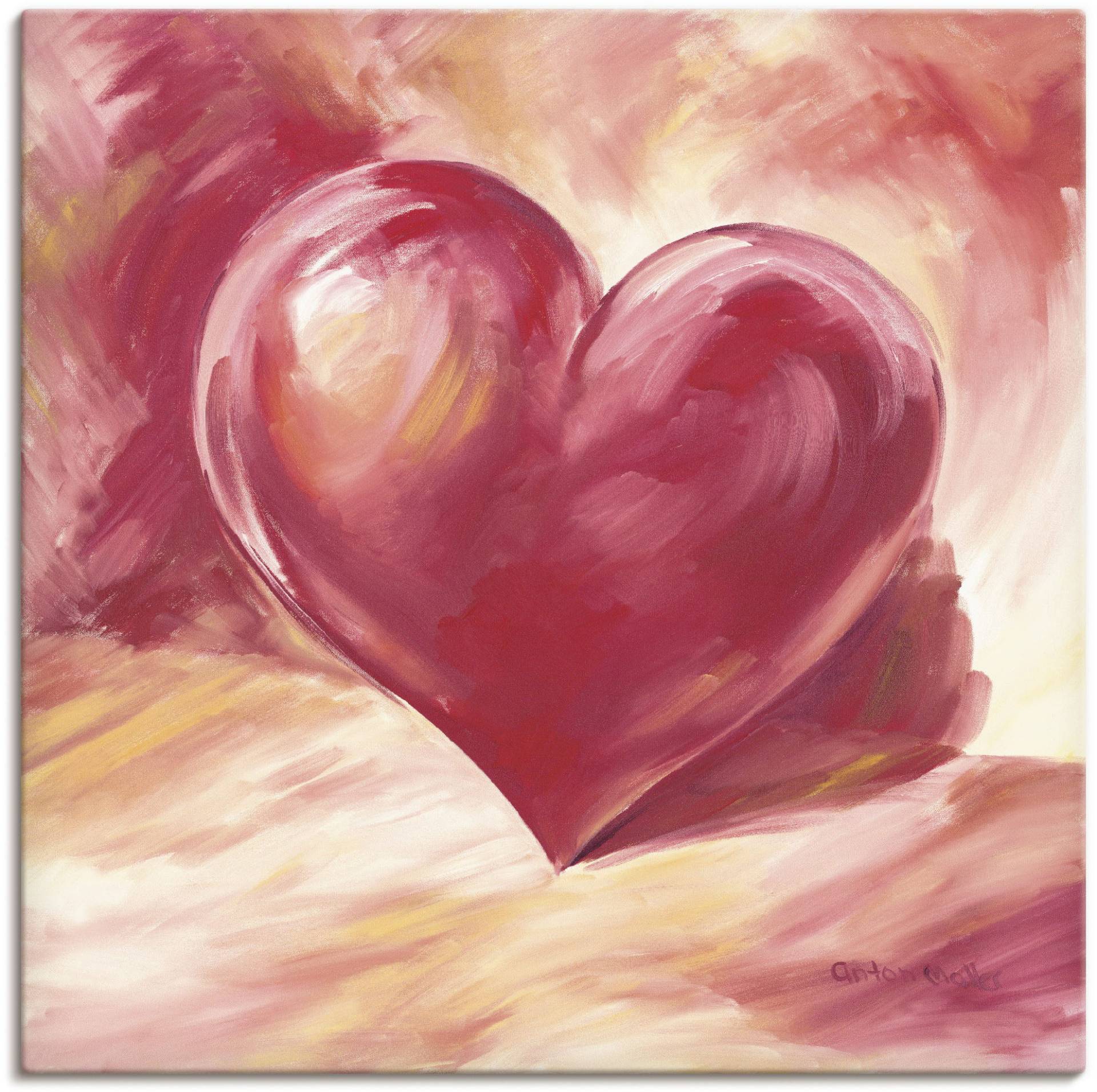 Artland Wandbild »Rosa/rotes Herz«, Herzen, (1 St.), als Alubild, Outdoorbild, Leinwandbild, Poster, Wandaufkleber Artland Wandbild »Rosa/rotes Herz«, Herzen, (1 St.), als Alubild, Outdoorbild, Leinwandbild, Poster, Wandaufkleber von Artland