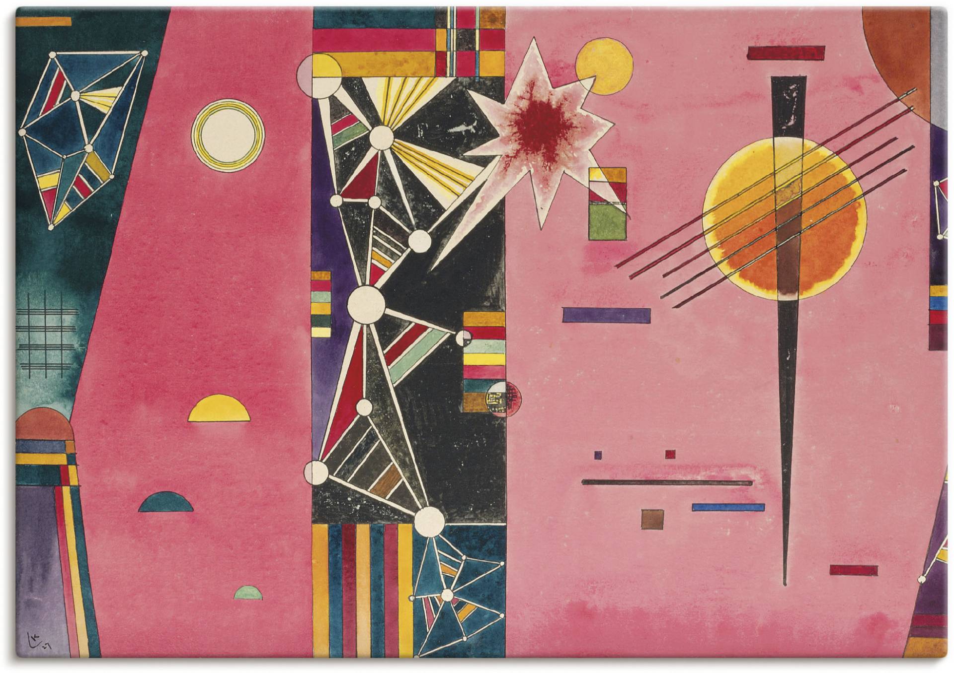 Artland Wandbild »Rosa Rot. 1927«, Muster, (1 St.), als Leinwandbild, Wandaufkleber oder Poster in versch. Grössen von Artland