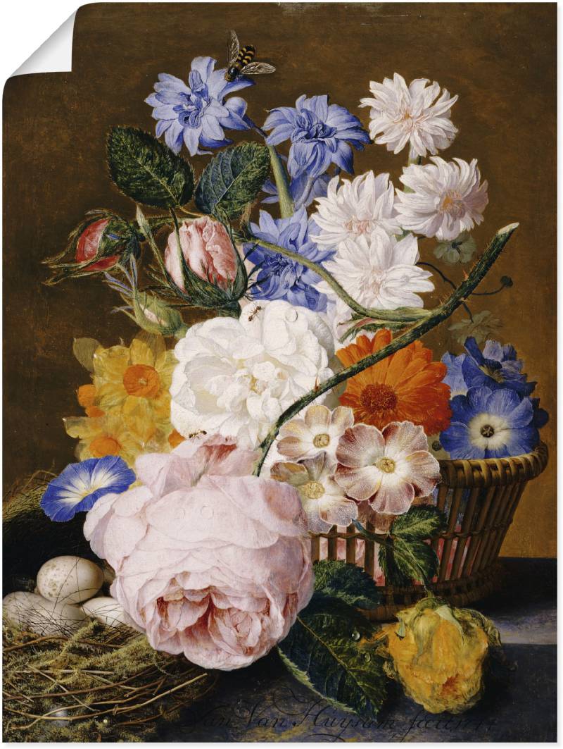 Artland Kunstdruck »Rosen Winden Osterglocken Astern«, Arrangements, (1 St.), als Leinwandbild, Wandaufkleber oder Poster in versch. Grössen von Artland