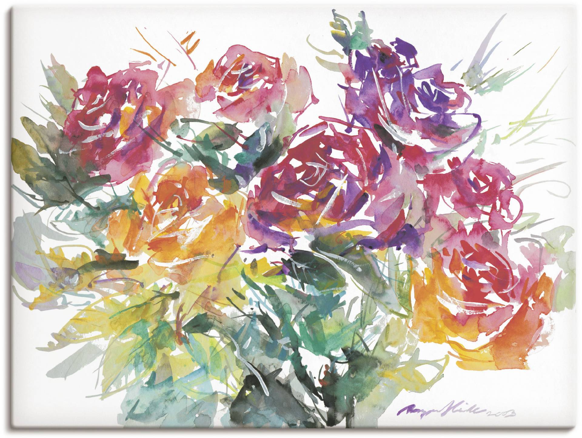 Artland Wandbild »Rosenstrauss«, Blumen, (1 St.) von Artland