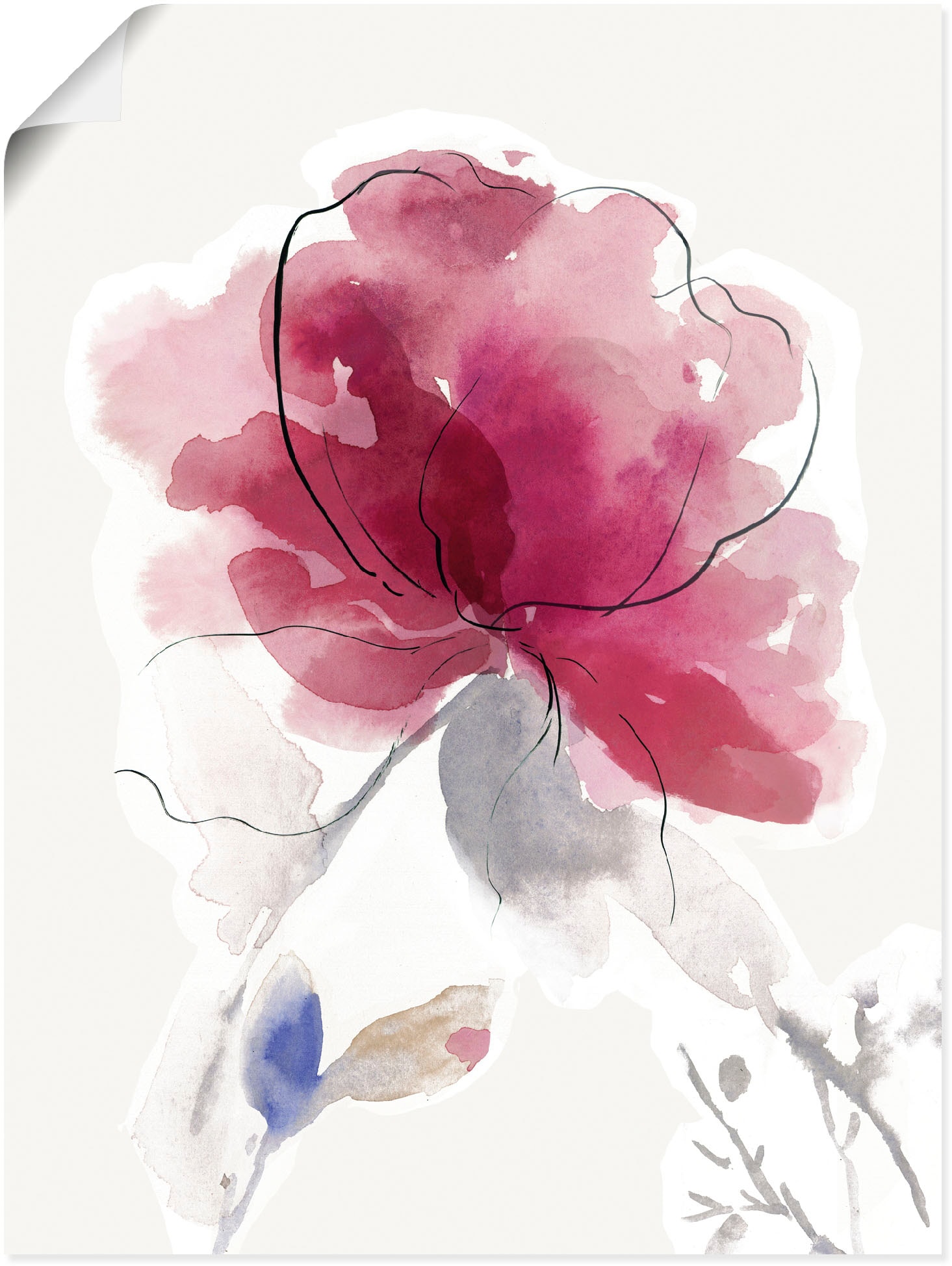 Artland Wandbild »Rosige Blüte II.«, Blumenbilder, (1 St.) von Artland