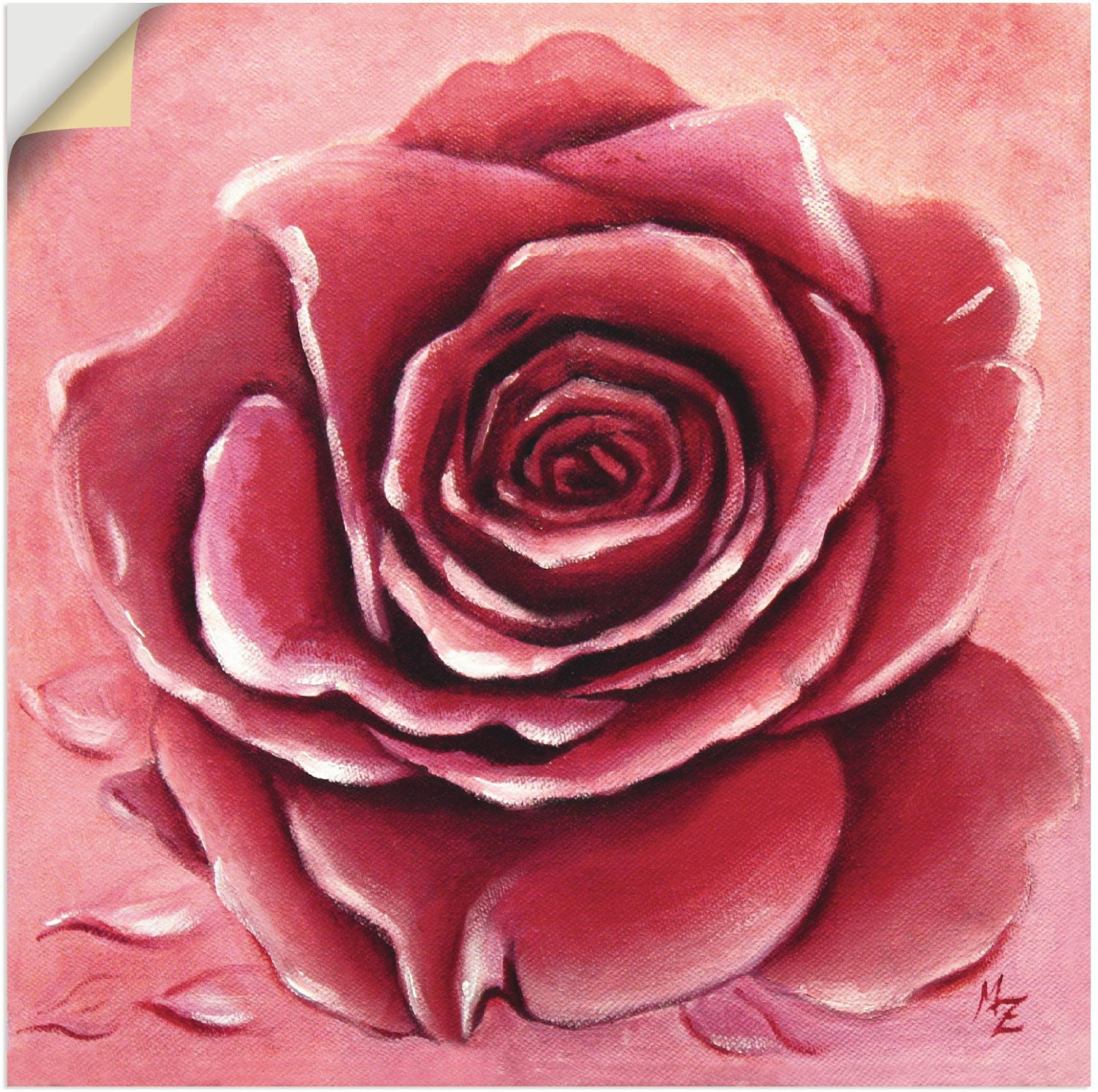 Artland Wandbild »Rote Rose handgemalt«, Blumen, (1 St.), als Alubild, Outdoorbild, Leinwandbild, Wandaufkleber, versch. Grössen Artland Wandbild »Rote Rose handgemalt«, Blumen, (1 St.), als Alubild, Outdoorbild, Leinwandbild, Wandaufkleber, versch. Grössen von Artland