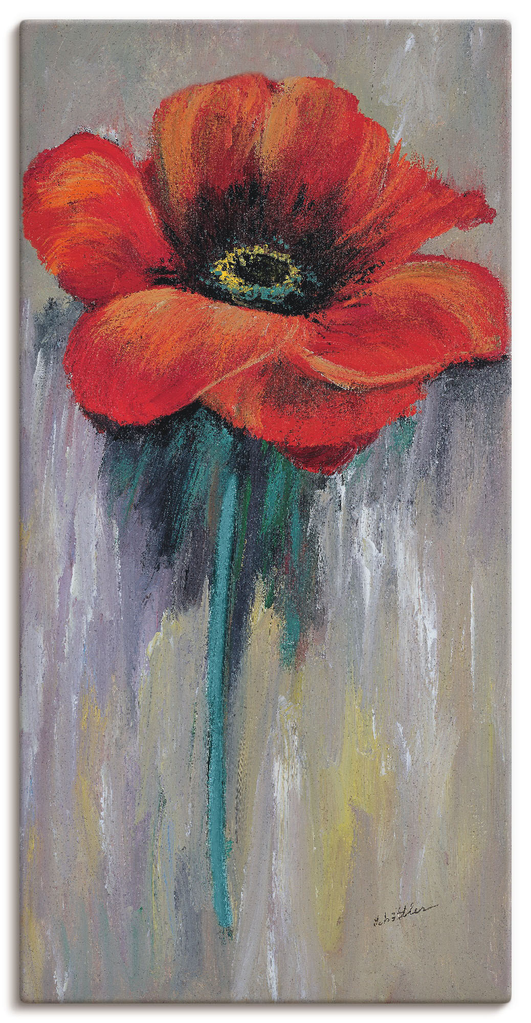 Artland Leinwandbild »Roter Mohn II«, Blumen, (1 St.) von Artland