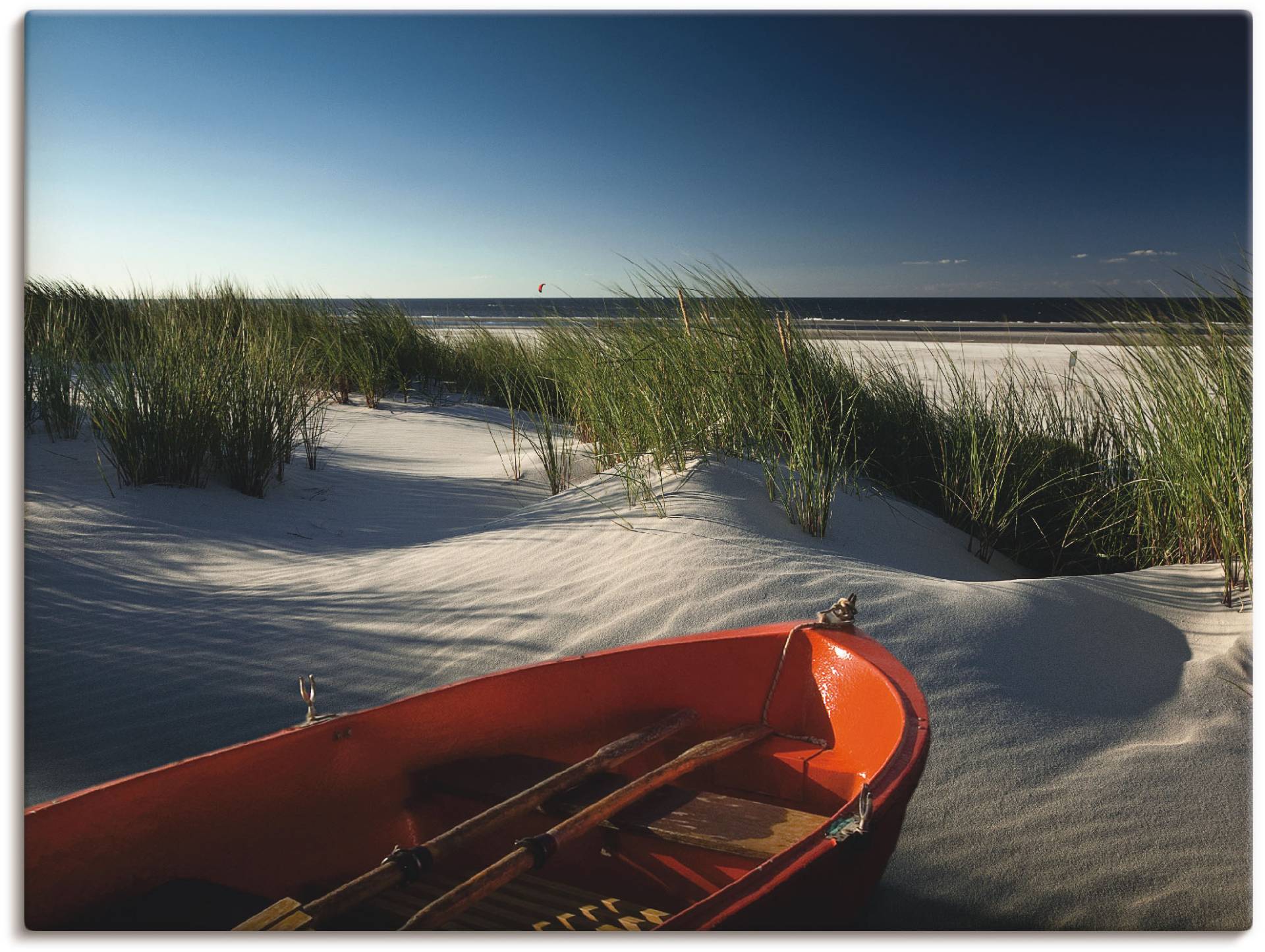 Artland Leinwandbild »Rotes Boot am Strand...«, Boote & Schiffe, (1 St.) von Artland