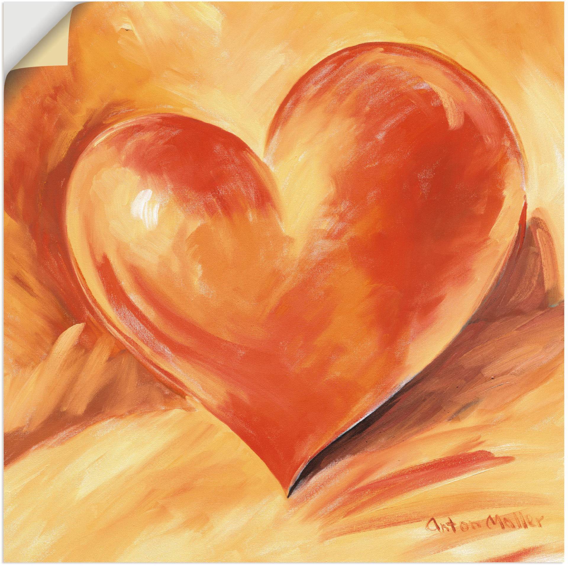 Artland Wandbild »Rotes Herz«, Herzbilder, (1 St.), als Alubild, Outdoorbild, Leinwandbild, Wandaufkleber, versch. Grössen von Artland