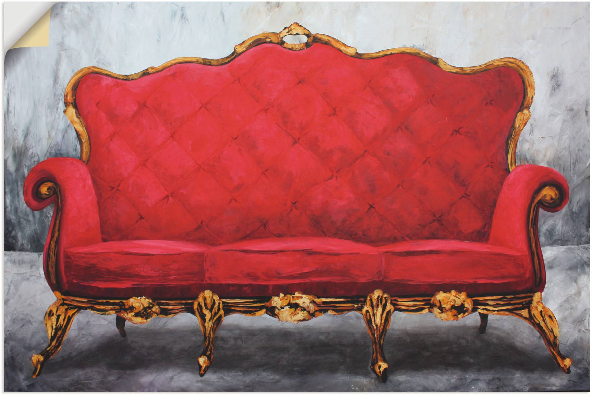 Artland Wandfolie »Rotes Sofa«, Innenarchitektur, (1 St.) von Artland