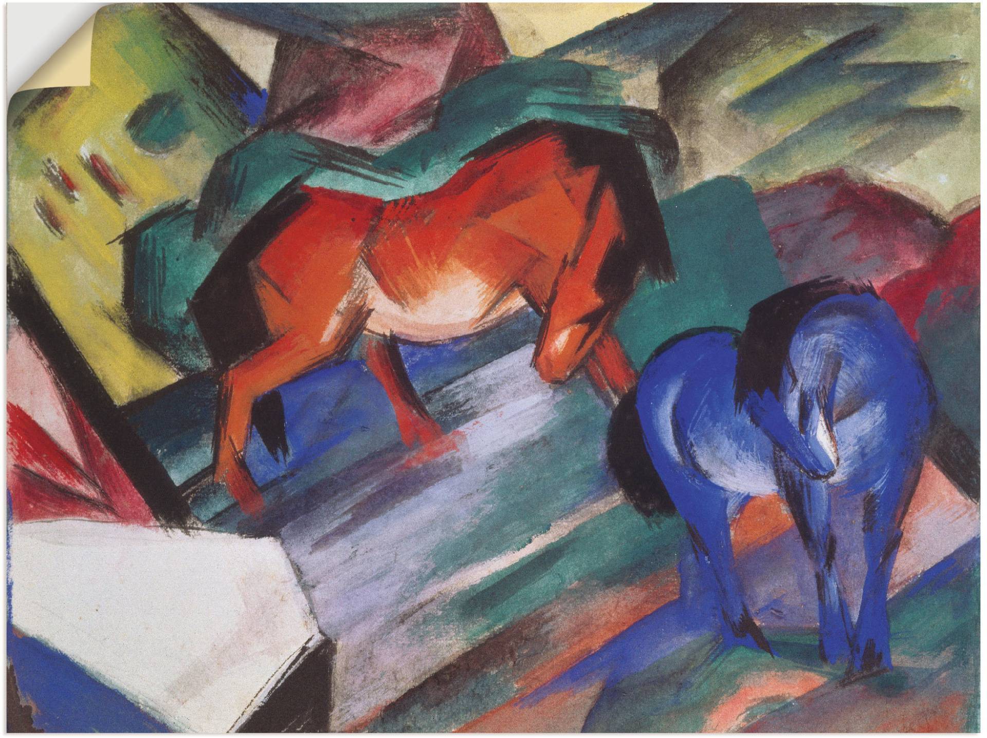 Artland Wandbild »Rotes und blaues Pferd. 1912«, Haustiere, (1 St.), als Poster, Wandaufkleber in verschied. Grössen von Artland