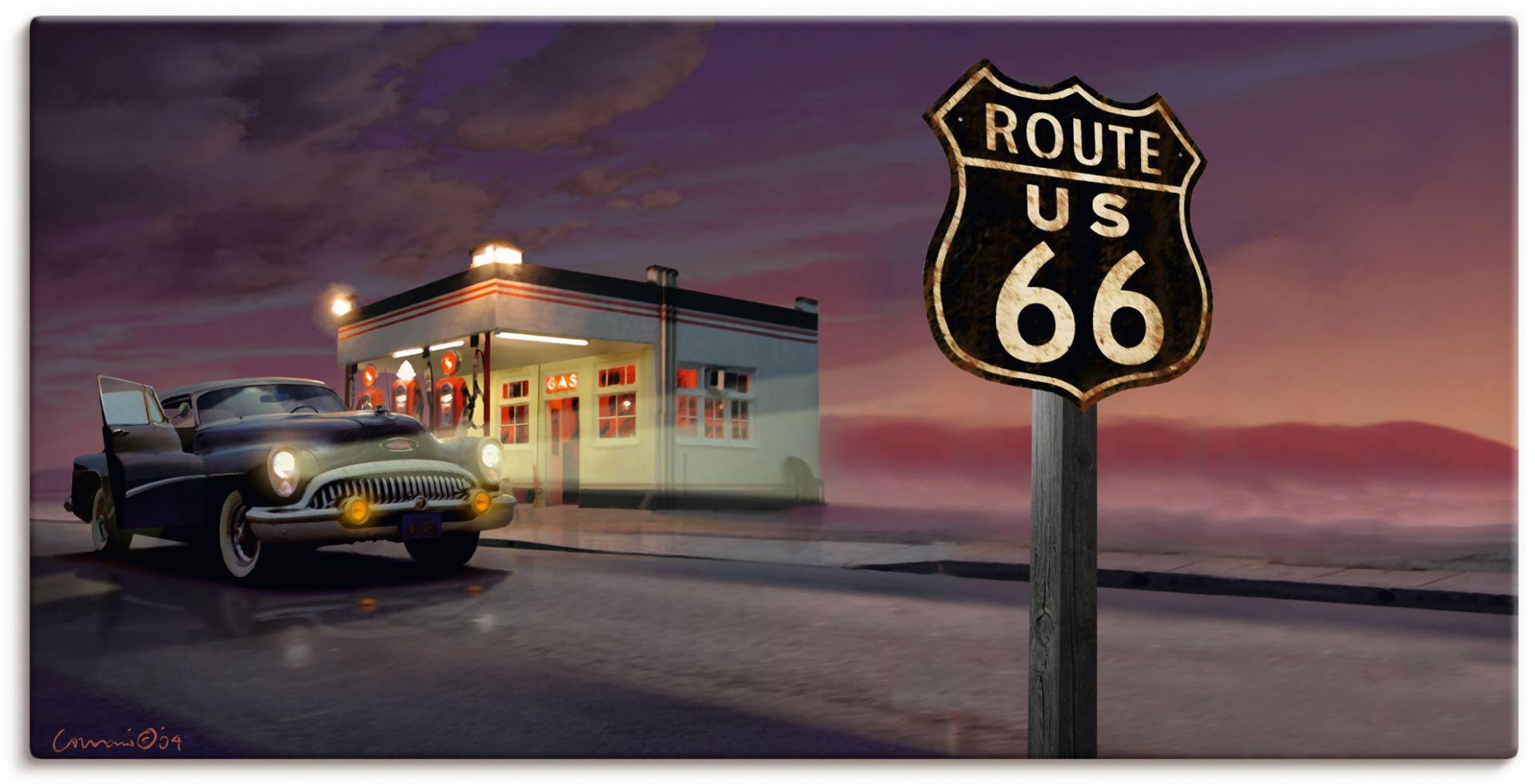 Artland Wandbild »Route 66«, Bilder von Amerika, (1 St.) von Artland