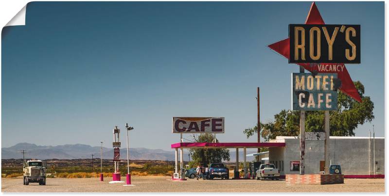 Artland Wandbild »Roy`s Tankstelle an der Route 66«, Gebäude, (1 St.), als Leinwandbild in verschied. Grössen von Artland
