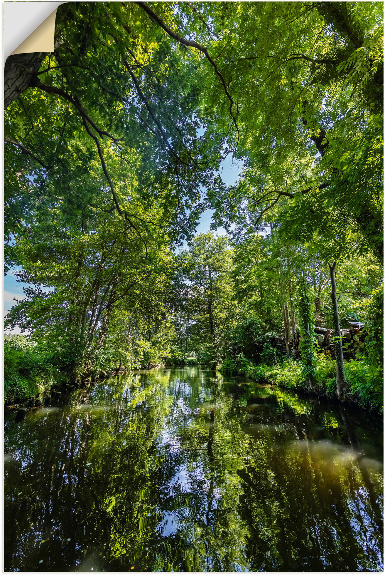 Artland Wandfolie »SPREEWALD Kahnfahrt durch die Fliesse«, Gewässer, (1 St.), selbstklebend von Artland