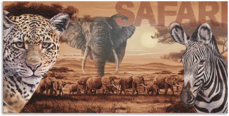 Artland Wandbild »Safari«, Wildtiere, (1 St.), als Alubild, Outdoorbild, Leinwandbild, Wandaufkleber, versch. Grössen von Artland