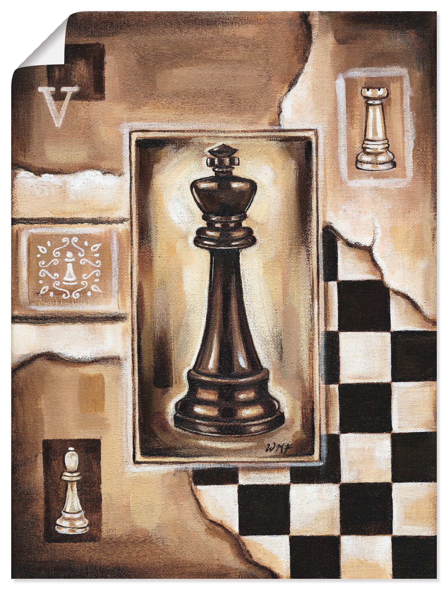 Artland Wandbild »Schach König«, Schach, (1 St.) von Artland