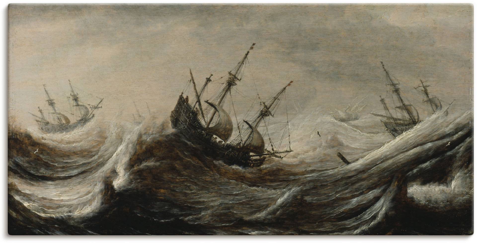 Artland Wandbild »Schiffe in stürmischer See.«, Gewässer, (1 St.) von Artland