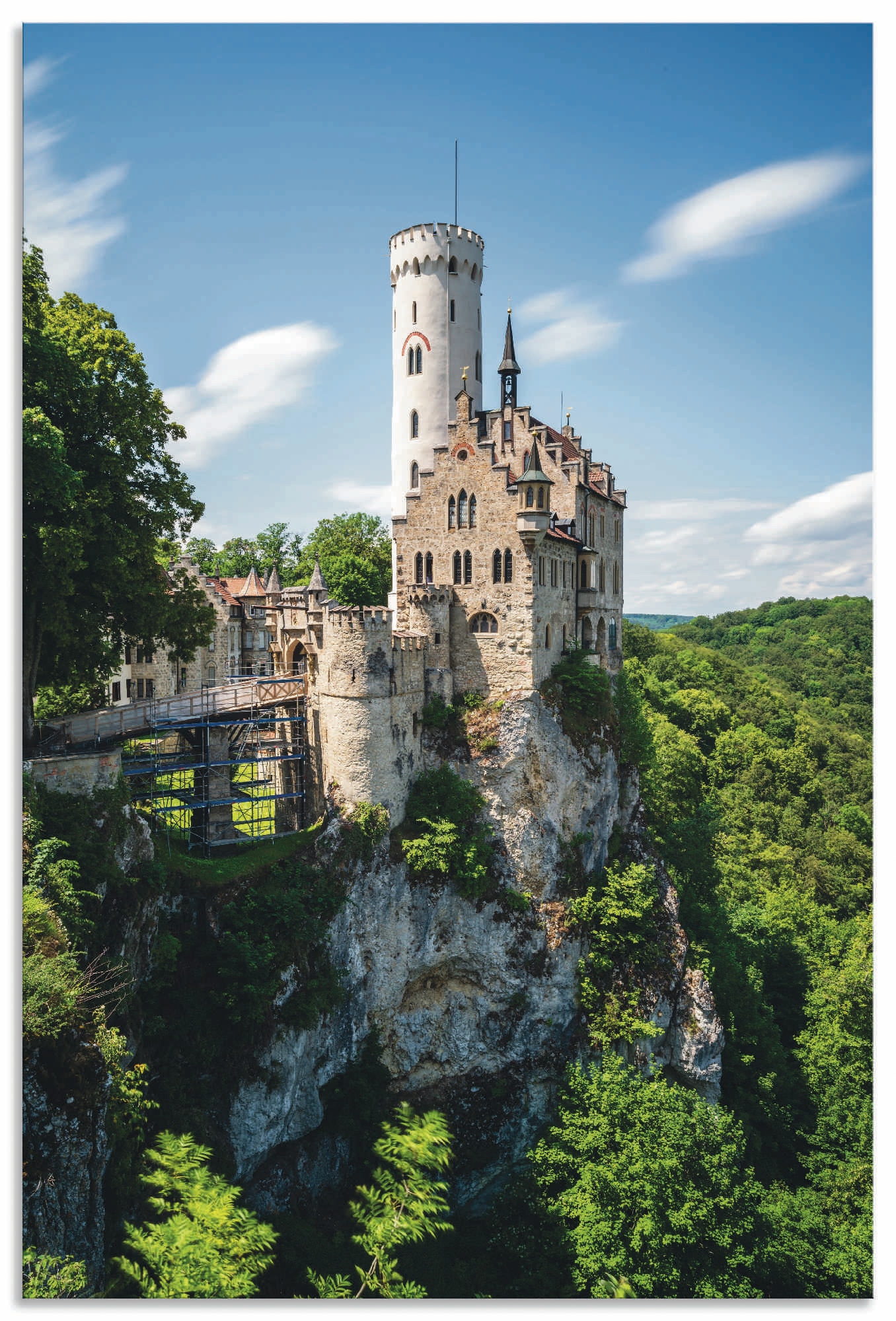 Artland Wandbild »Schloss Lichtenstein am sonnigen Tag«, Gebäude, (1 St.), als Alubild, Leinwandbild, Wandaufkleber oder Poster in versch. Grössen von Artland