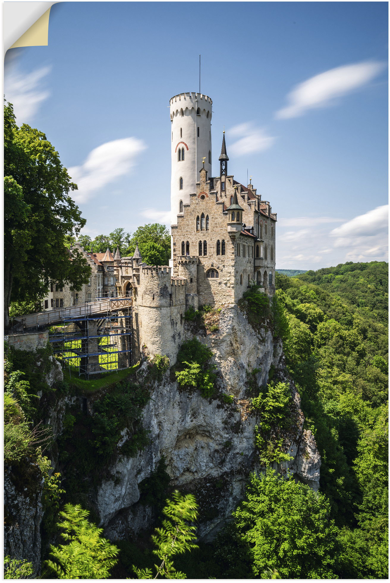 Artland Wandbild »Schloss Lichtenstein am sonnigen Tag«, Gebäude, (1 St.), als Alubild, Leinwandbild, Wandaufkleber oder Poster in versch. Grössen von Artland