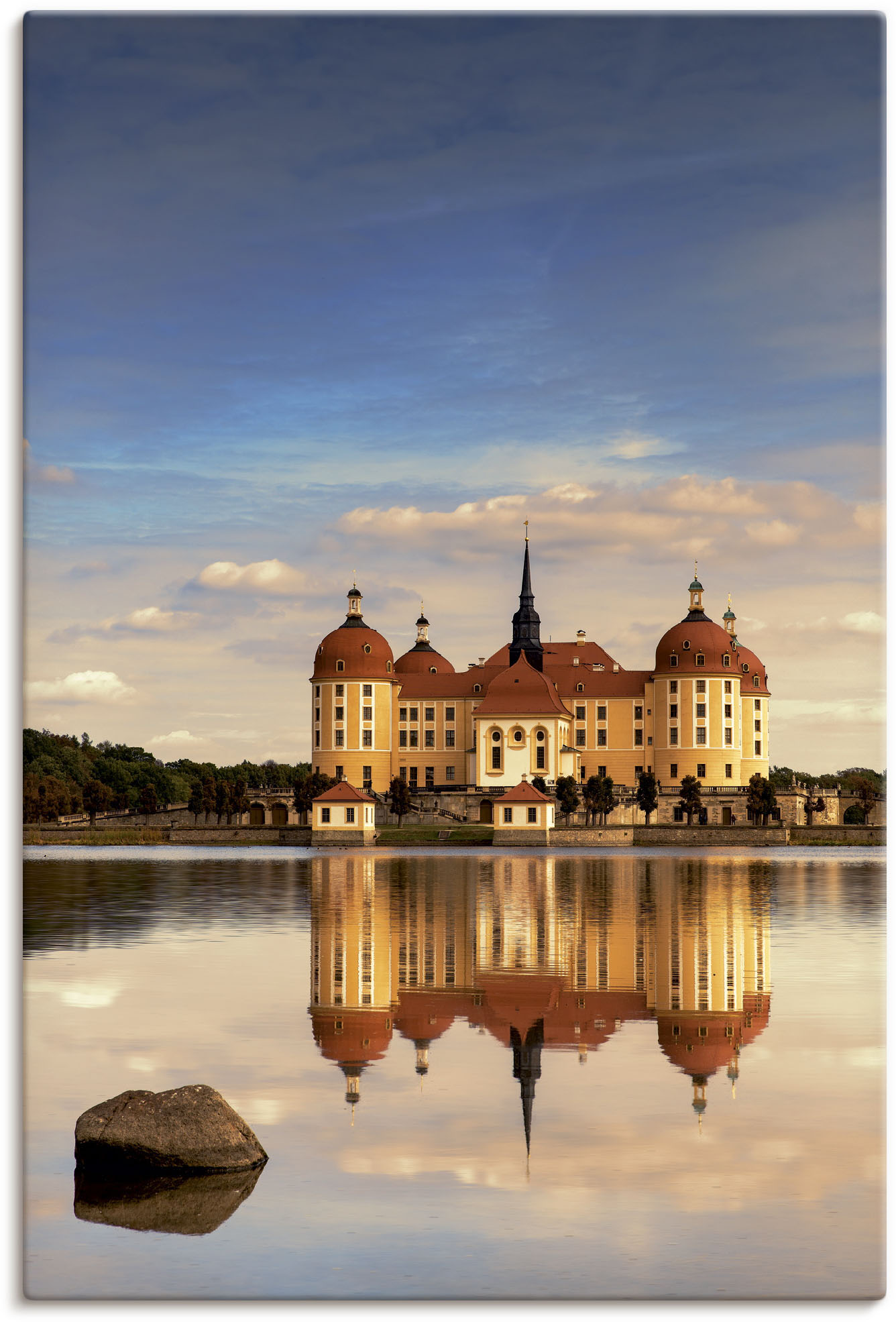 Artland Leinwandbild »Schloss Moritzburg«, Gebäude, (1 St.), auf Keilrahmen gespannt von Artland