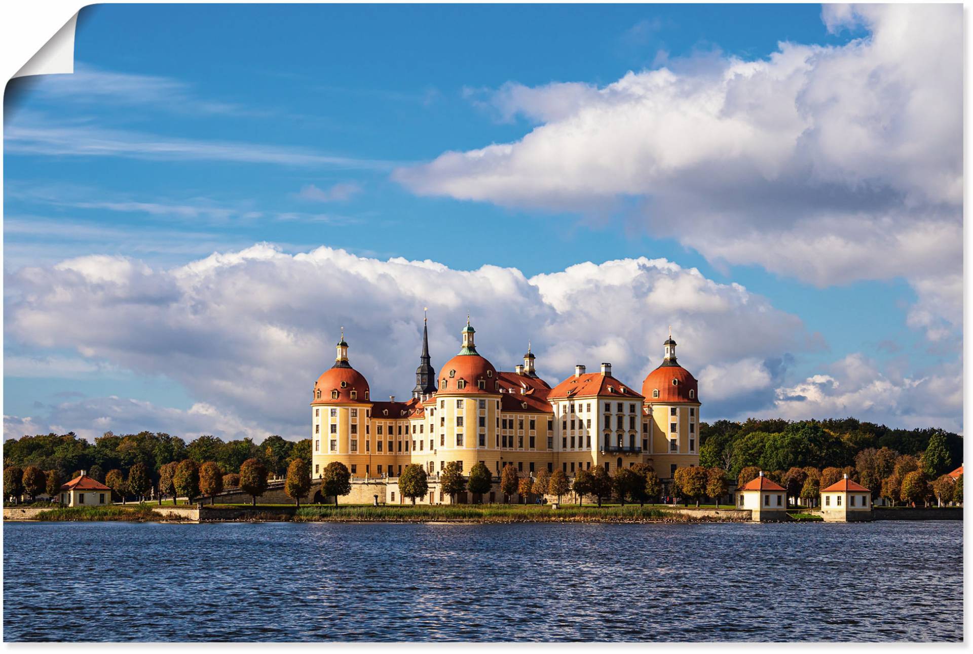 Artland Poster »Blick auf Schloss Moritzburg in Sachsen«, Gebäude, (1 St.) von Artland