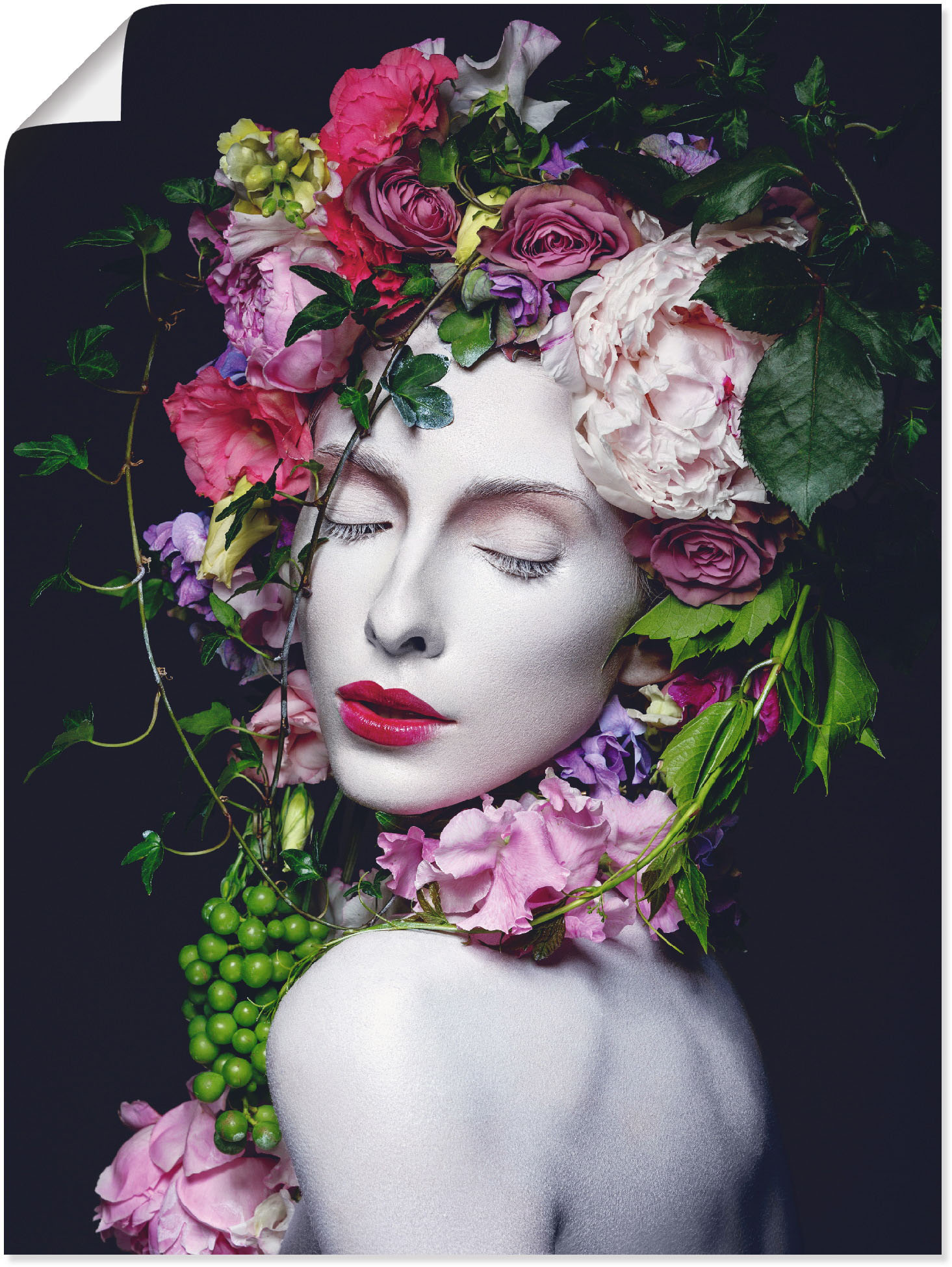 Artland Wandbild »Schöne Blumenkönigin«, Bilder von Frauen, (1 St.), als Alubild, Outdoorbild, Leinwandbild, Poster, Wandaufkleber von Artland