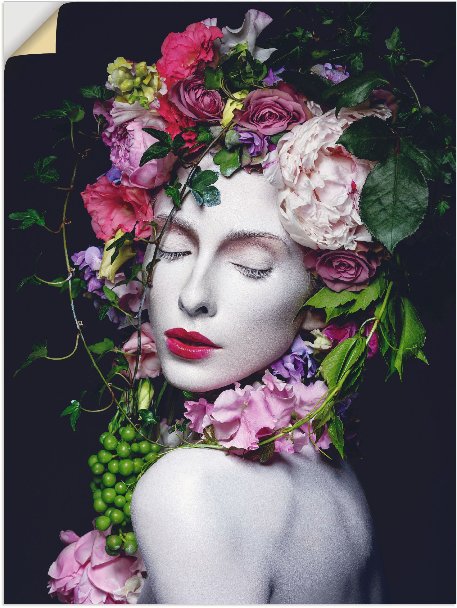 Artland Wandbild »Schöne Blumenkönigin«, Bilder von Frauen, (1 St.), als Alubild, Outdoorbild, Leinwandbild, Poster, Wandaufkleber von Artland