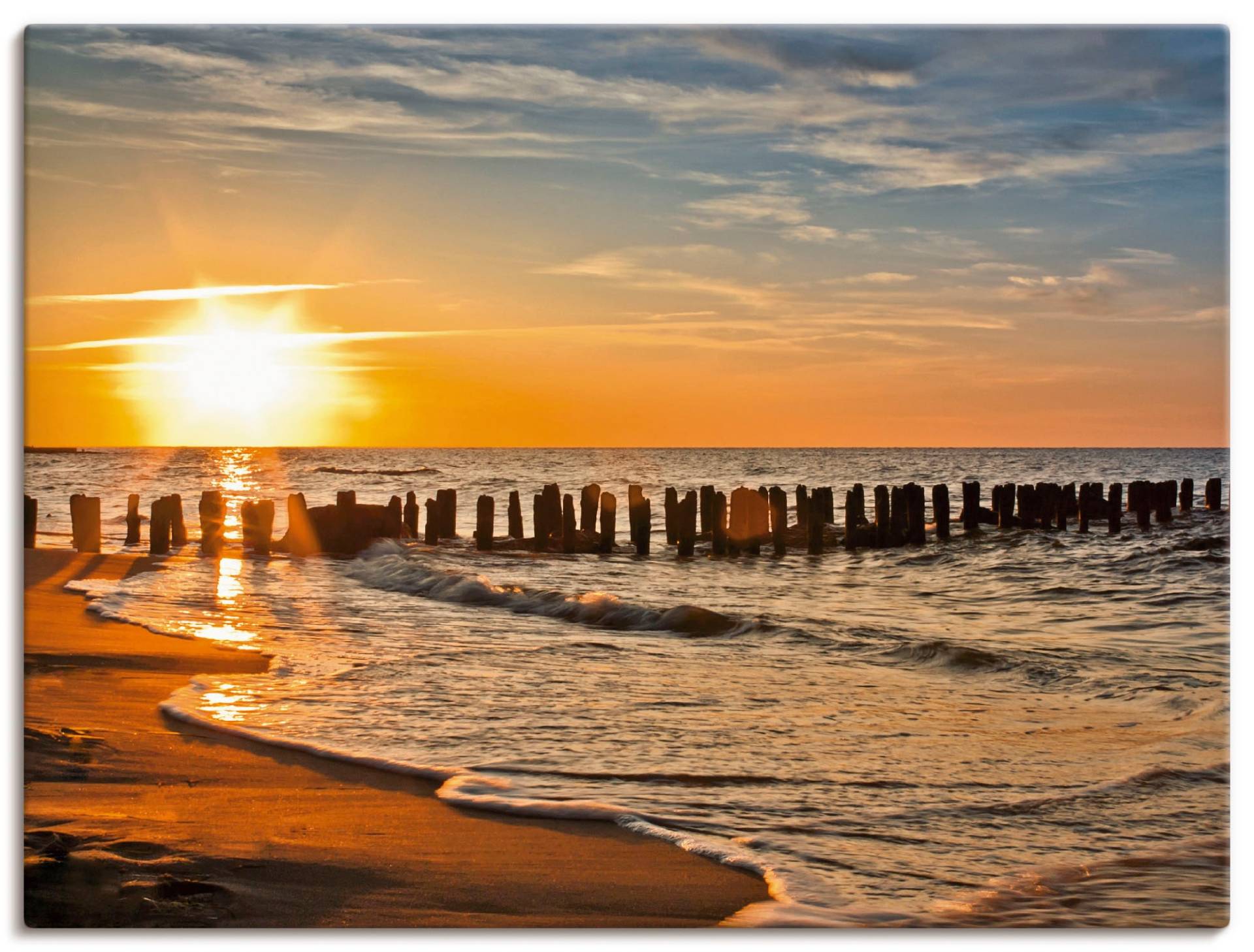 Artland Wandbild »Schöner Sonnenuntergang am Strand«, Strand, (1 St.) von Artland