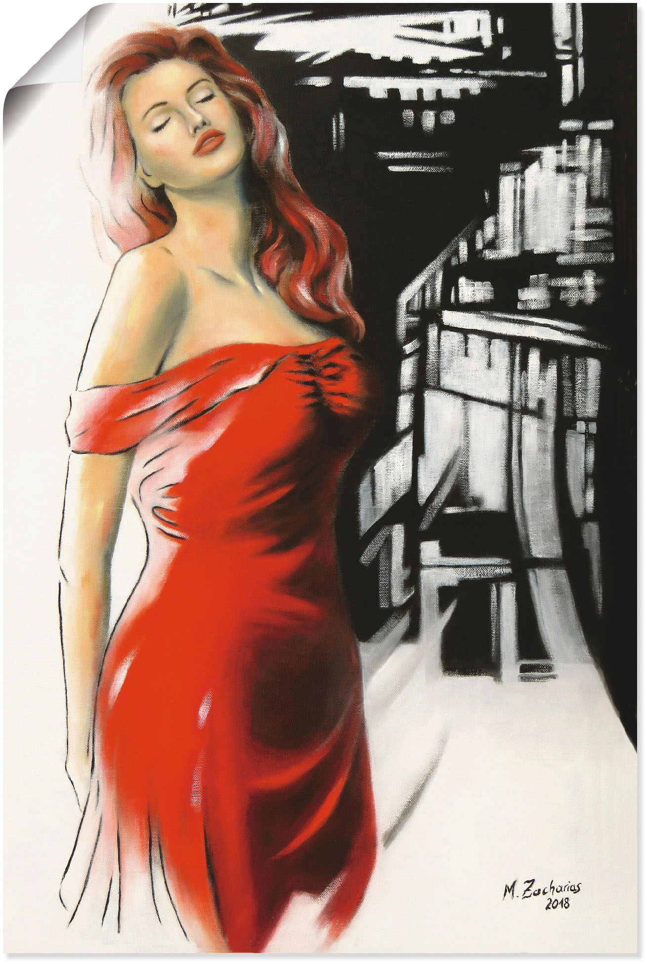 Artland Wandbild »Schönheit im roten Kleid«, Frau, (1 St.), als Alubild, Outdoorbild, Leinwandbild, Poster, Wandaufkleber Artland Wandbild »Schönheit im roten Kleid«, Frau, (1 St.), als Alubild, Outdoorbild, Leinwandbild, Poster, Wandaufkleber von Artland