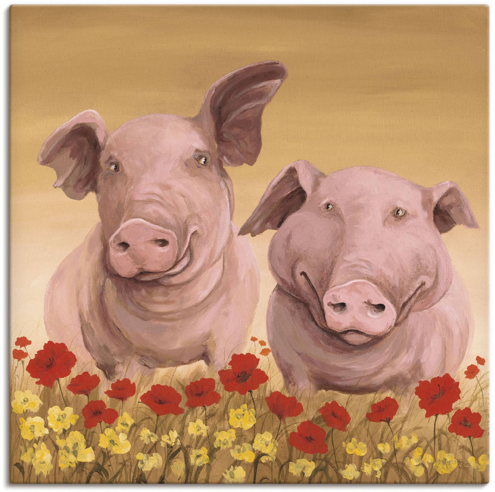 Artland Leinwandbild »Schweine«, Haustiere, (1 St.) von Artland