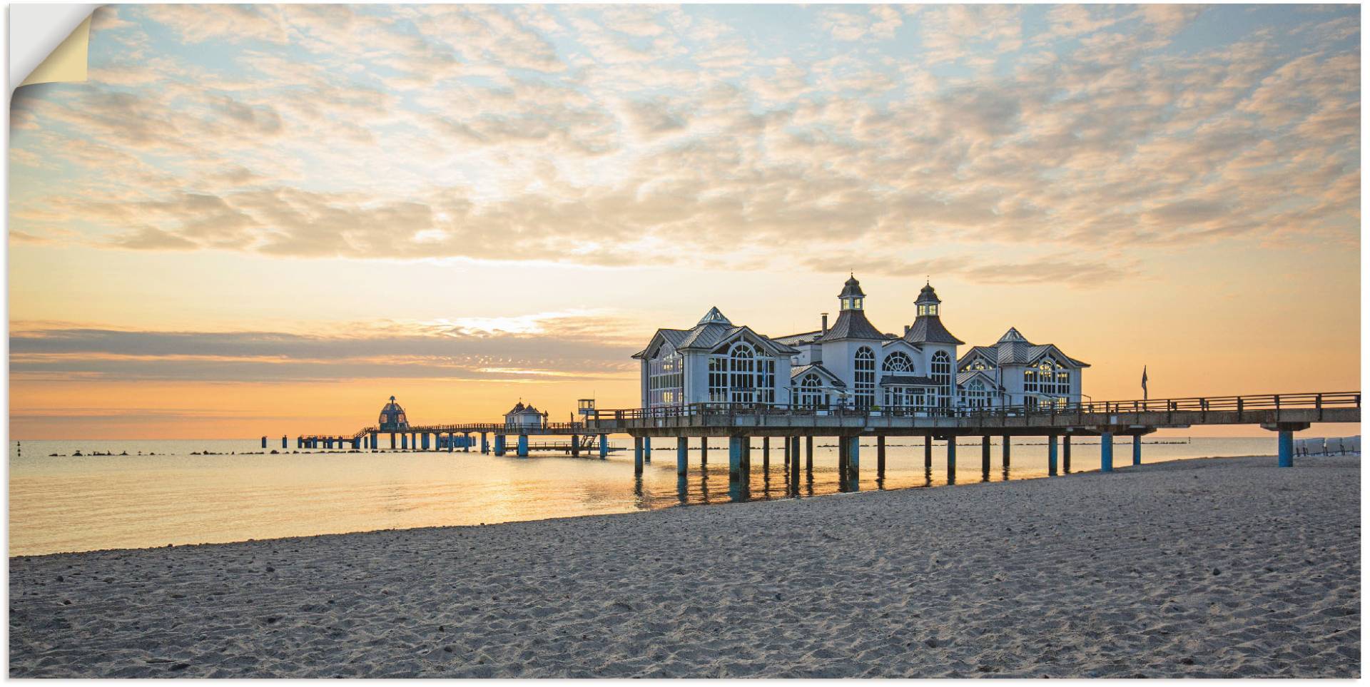 Artland Wandbild »Seebrücke Sellin bei Sonnenaufgang«, Strand, (1 St.) von Artland