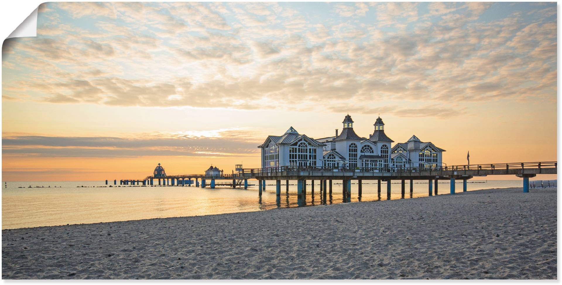 Artland Wandbild »Seebrücke Sellin bei Sonnenaufgang«, Strand, (1 St.) von Artland