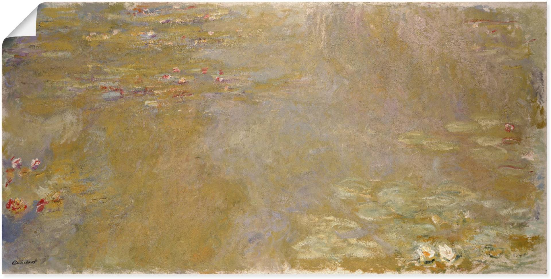 Artland Kunstdruck »Seerosen-Teich. 1917/1919«, Gewässer, (1 St.), als Leinwandbild, Wandaufkleber oder Poster in versch. Grössen Artland Kunstdruck »Seerosen-Teich. 1917/1919«, Gewässer, (1 St.), als Leinwandbild, Wandaufkleber oder Poster in versch. Grössen von Artland