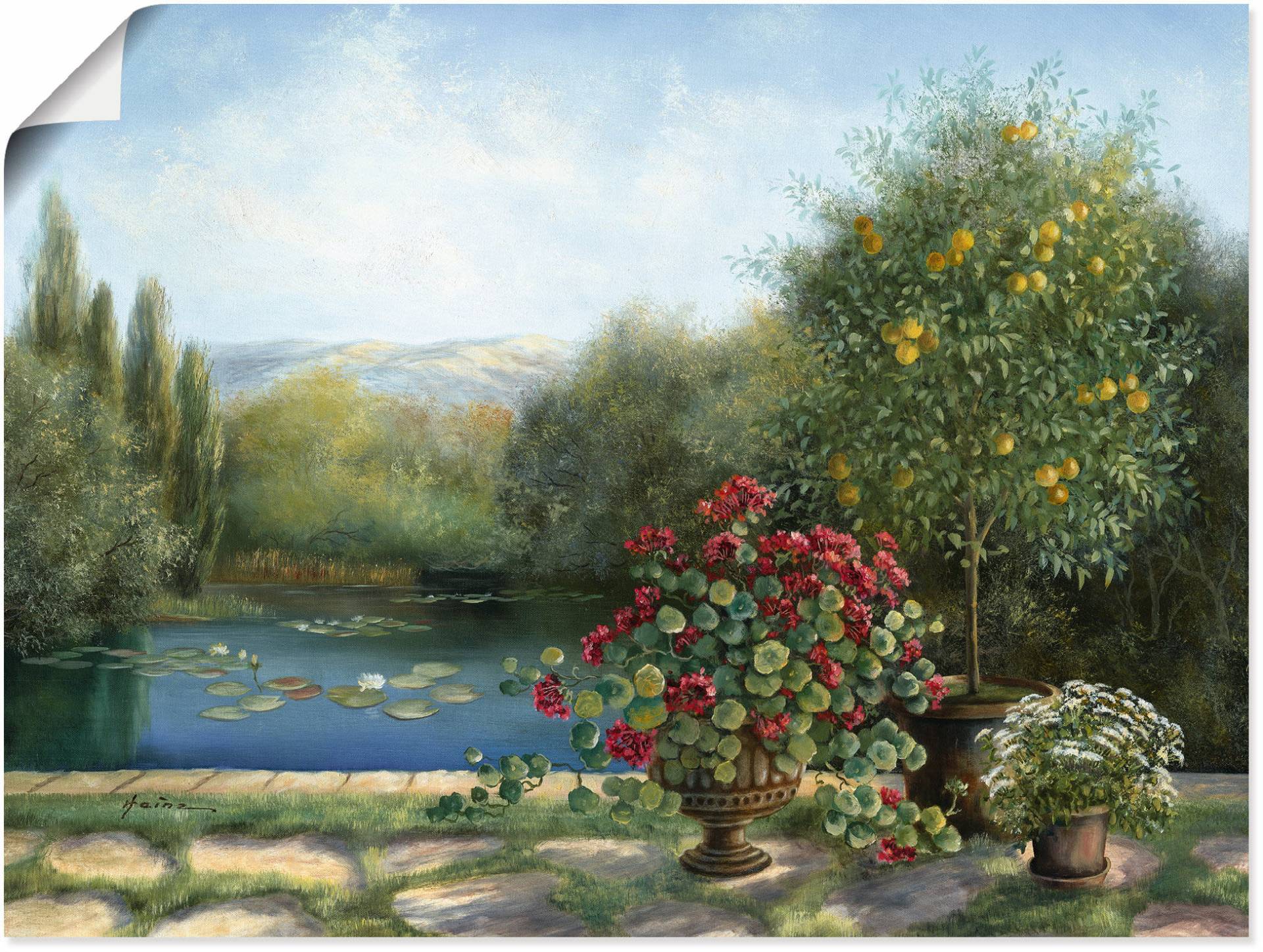 Artland Poster »Seerosenteich«, Gartenbilder, (1 St.), als Alubild, Leinwandbild, Wandaufkleber oder Poster in versch. Grössen von Artland
