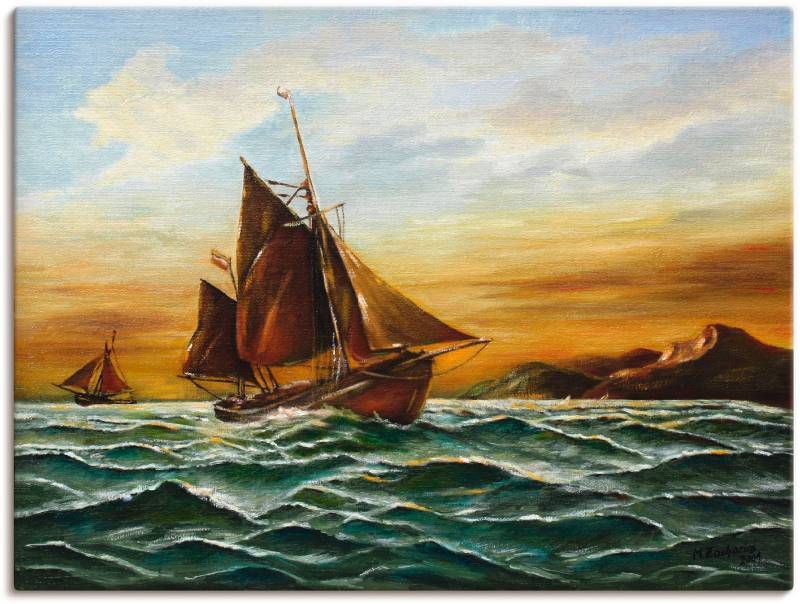 Artland Wandbild »Segelschiff auf See - maritime Malerei«, Boote & Schiffe, (1 St.) von Artland