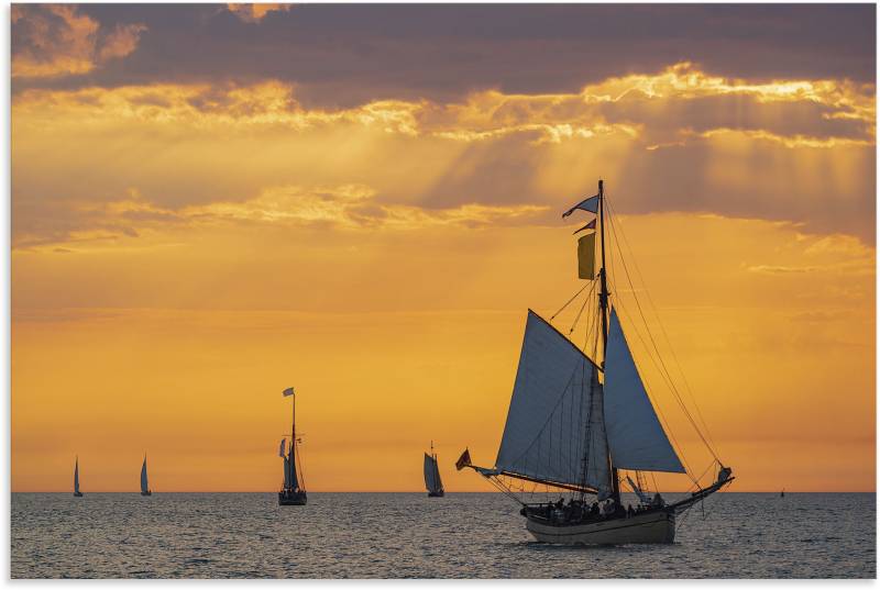 Artland Wandbild »Segelschiffe auf der Hanse Sail in Rosto«, Gewässer, (1 St.), als Alubild, Leinwandbild, Wandaufkleber oder Poster in versch. Grössen von Artland