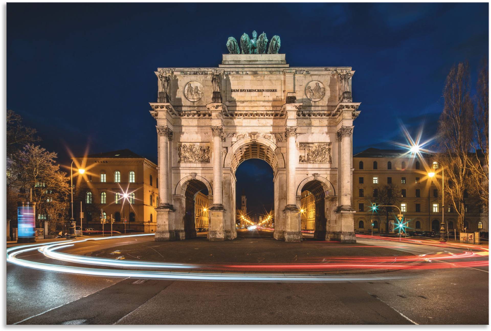 Artland Wandbild »Siegestor München, Deutschland«, Elemente der Architektur, (1 St.) von Artland