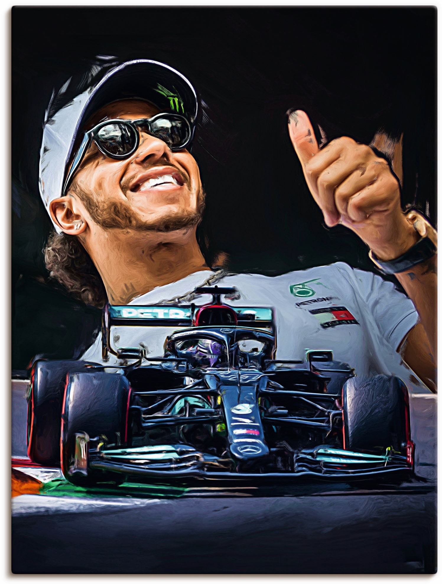 Artland Wandbild »Sir Lewis Hamilton alias LH44«, Auto, (1 St.) von Artland