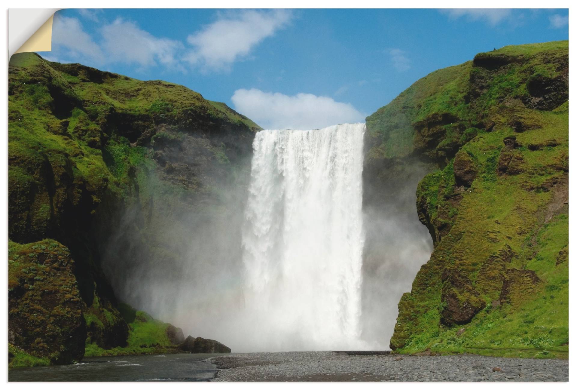 Artland Wandfolie »Skogafoss«, Gewässer, (1 St.) von Artland